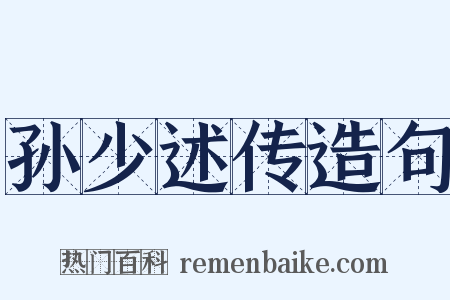 孙少述传造句是什么意思的图片